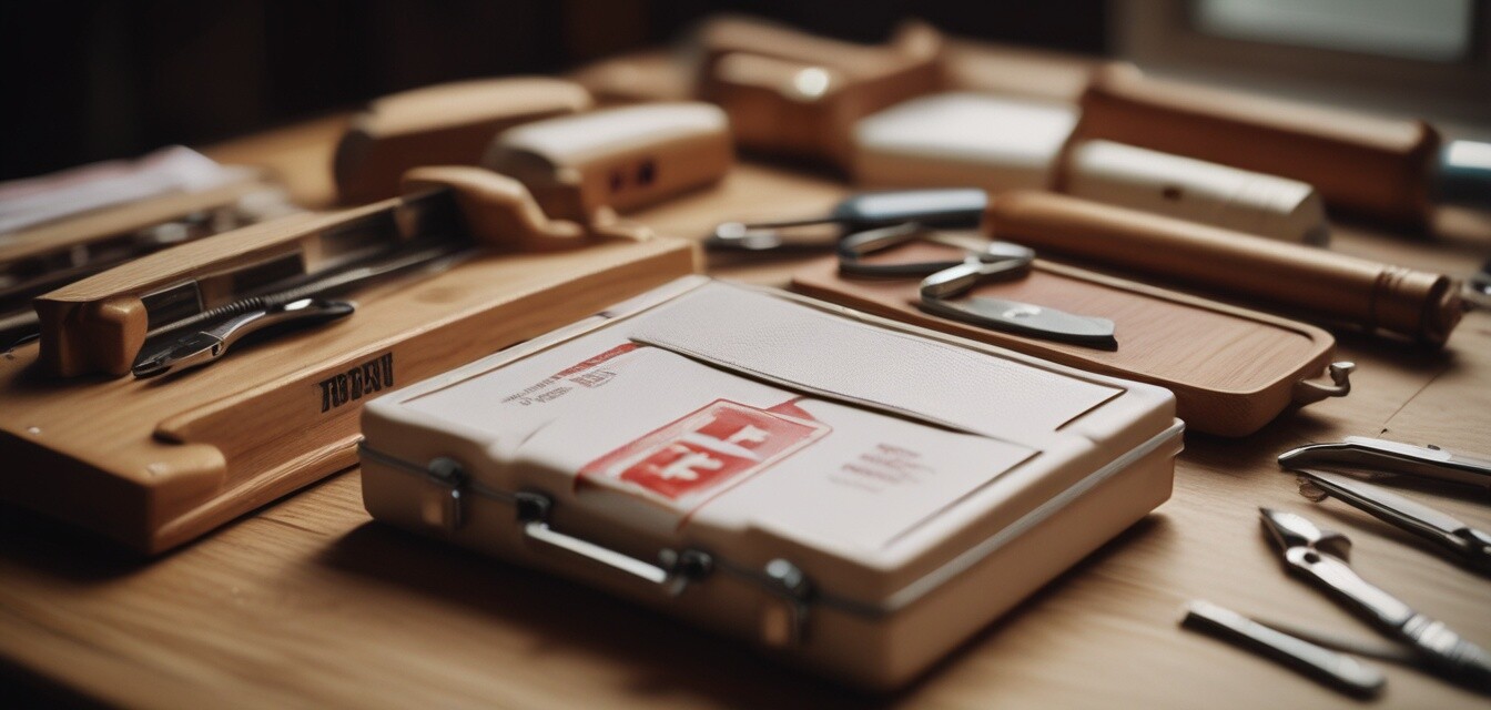 First Aid kit for workshop safety